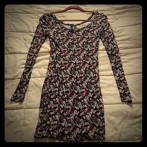 Black floral dress size 6